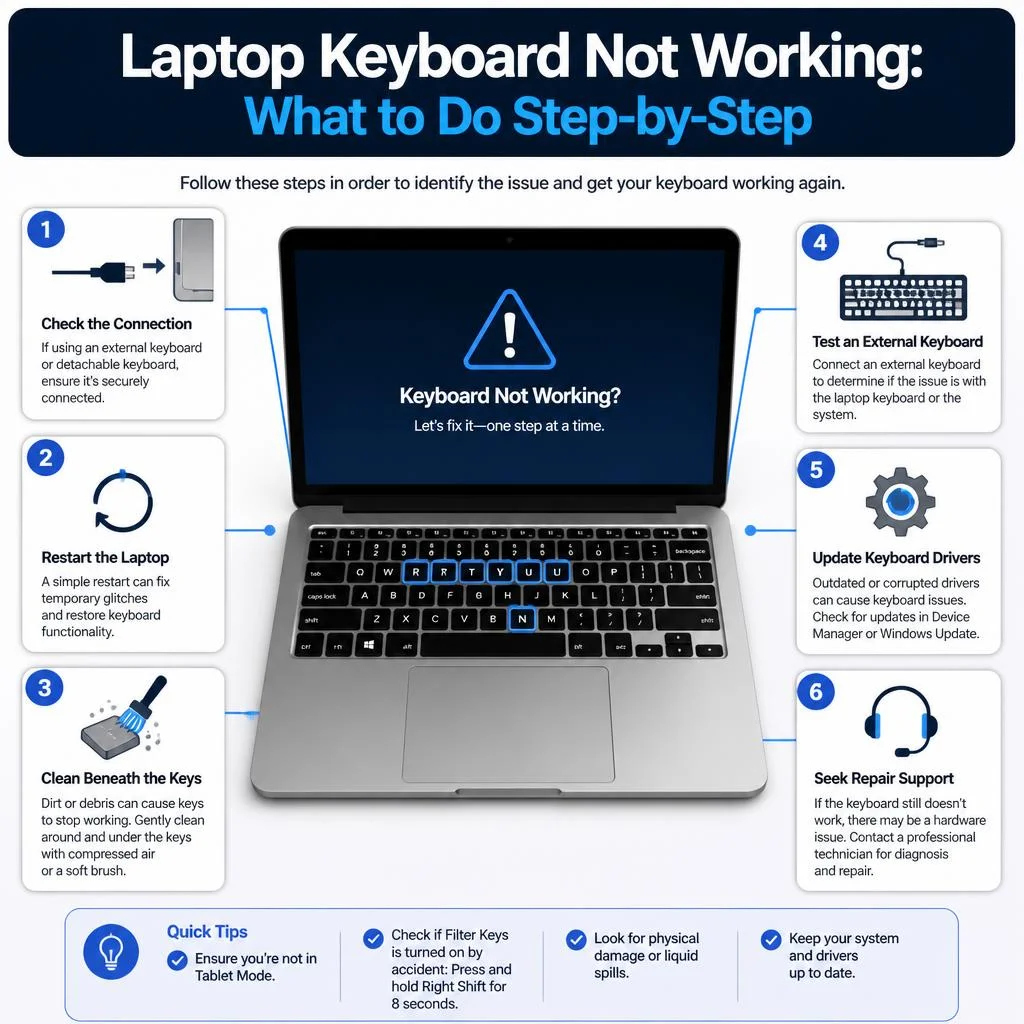 Laptop Keyboard Stopped Working Suddenly? How I Fixed It Myself